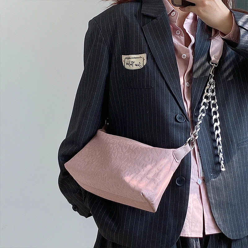 Hot Girls Chain Underarm Bag Soft PU Leather Women's Purse Handbags