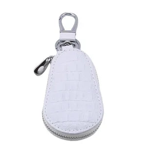 Leather Key Wallet Unisex Zipper Keys Pouch Gourd Storage Case 5 Colors