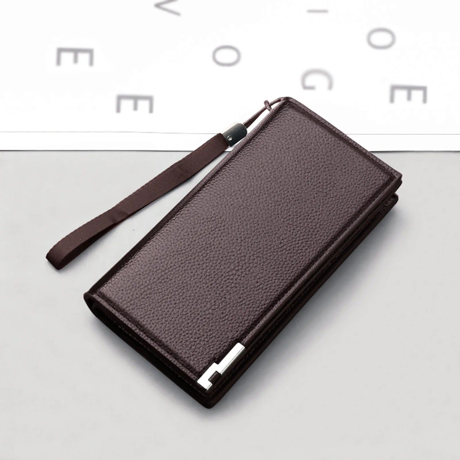 Men's ID Long Wallet Solid Holder Wallet for Women