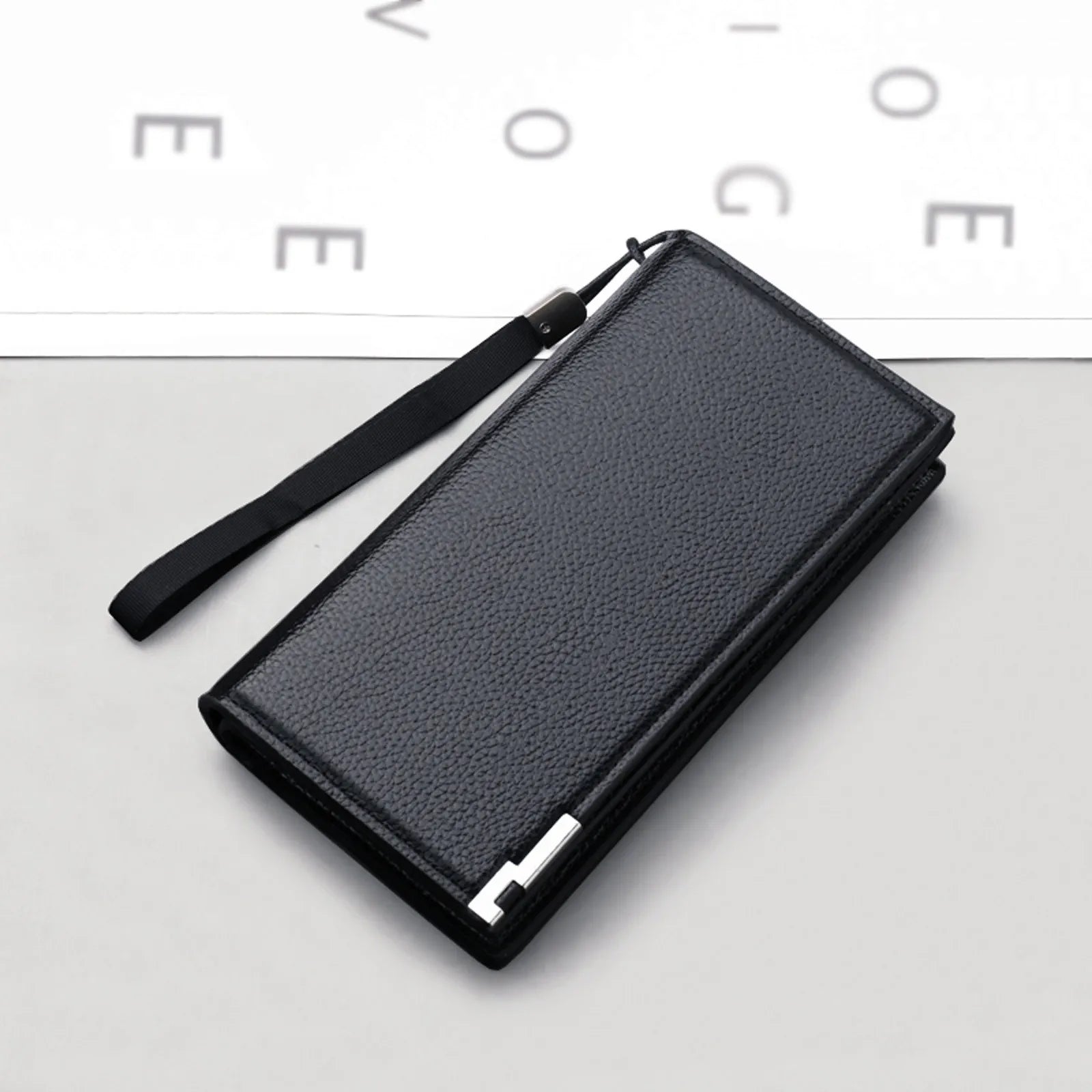 Men's ID Long Wallet Solid Holder Wallet for Women