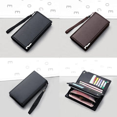 Men's ID Long Wallet Solid Holder Wallet for Women
