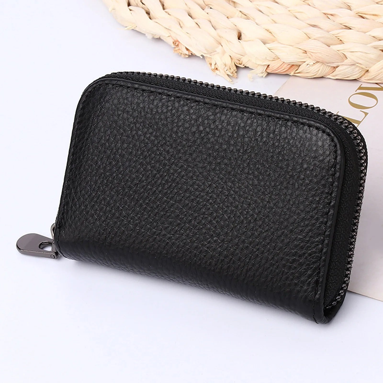 Solid Zipper Long Wallet for Women