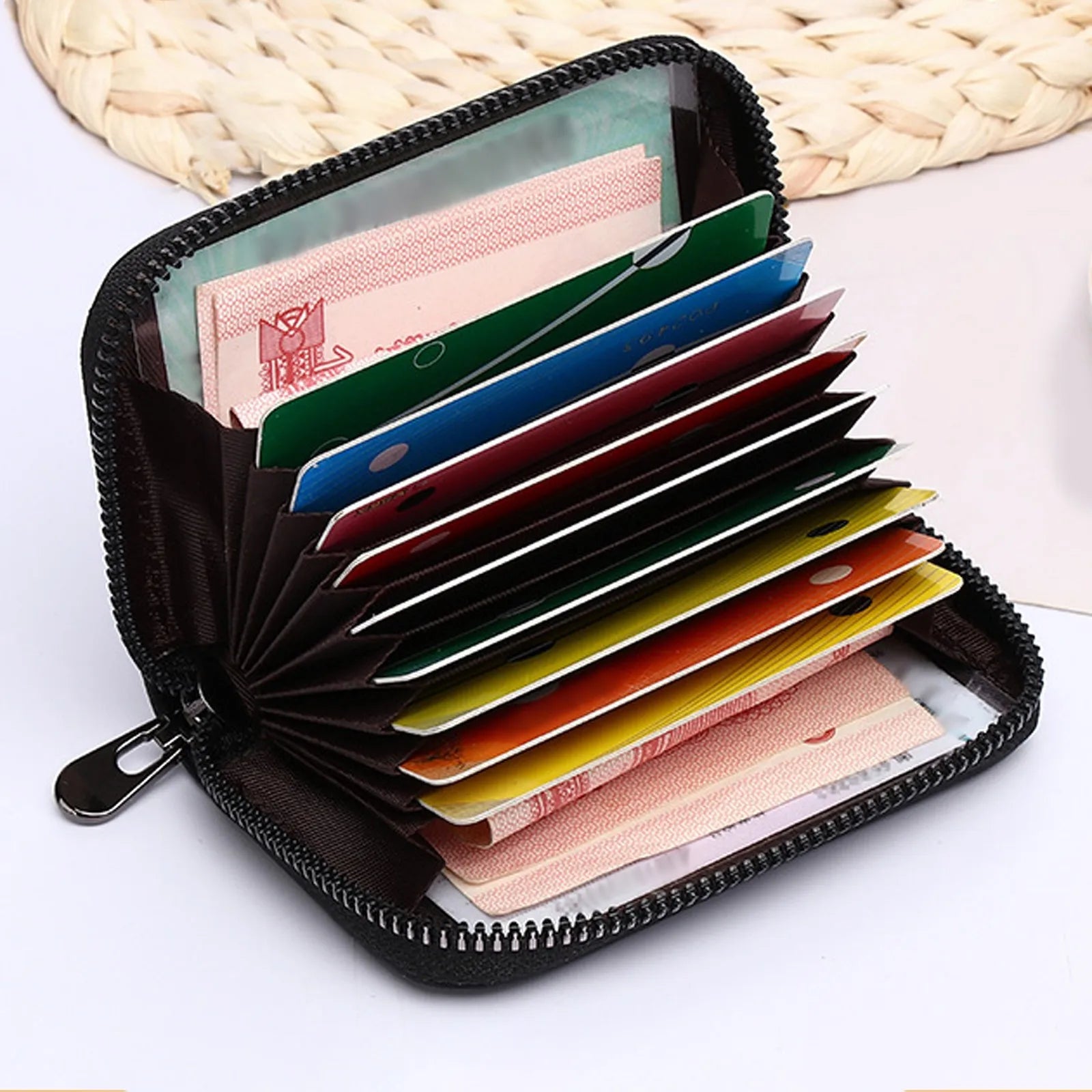 Long Wallet Solid Serpentine Women Hasp Purse Multiple Card Slots Clutch Bag
