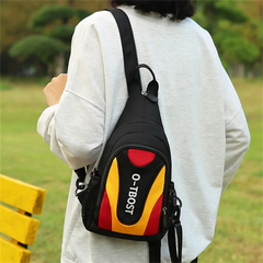Patchwork Crossbody Bag Lightweight Outdoor Sports Leisure Couple Chest Bag