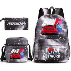 JDM Anime Backpack Men's Laptop Bag w/ Pencil Bag