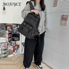 Japanese Nylon Backpack for Women Men Student Large Rucksack