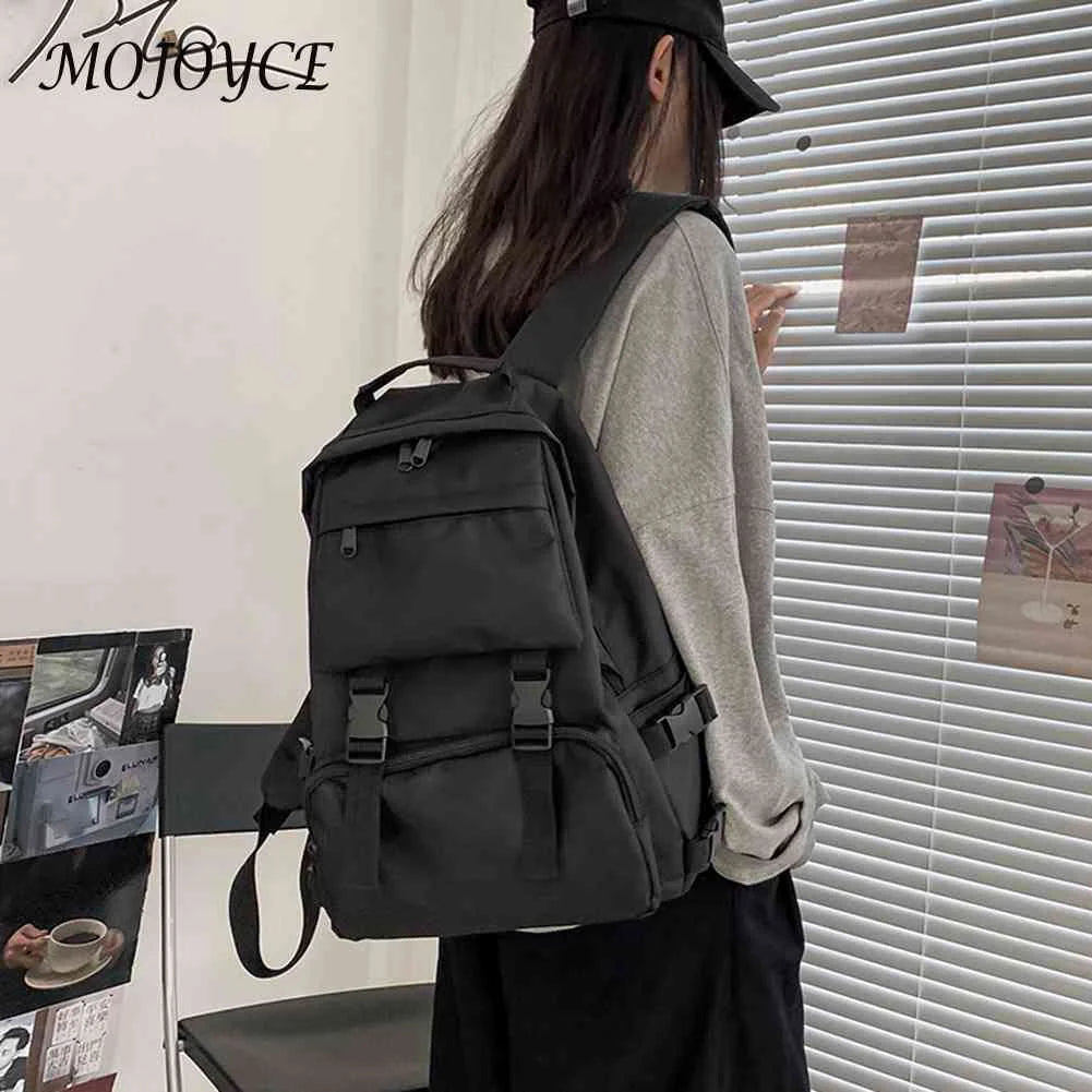 Japanese Nylon Backpack for Women Men Student Large Rucksack