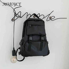 Japanese Nylon Backpack for Women Men Student Large Rucksack