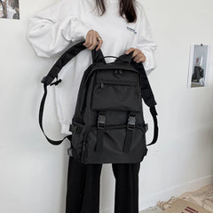 Japanese Backpack Women Men Nylon Student Large Shoulder Travel Rucksack
