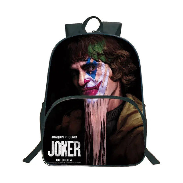 Joker Backpack Pattern Schoolbag Teens Daily Backpack Students Boys Girls