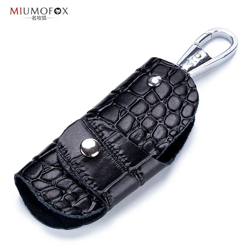 Leather Keys Organizer Keychain Small Wallets Key Bag Car Housekeeper
