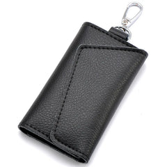 Leather Key Organizer Wallet 6 Key Ring