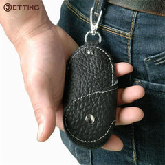 Cowhide Leather Key Wallet Key Bag for Men Women