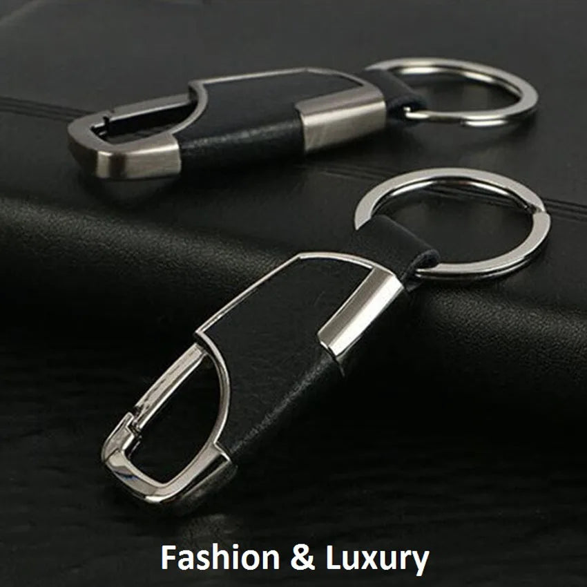 Metallic Key Wallet Leather Keychain Holder Mini Men Car Key
