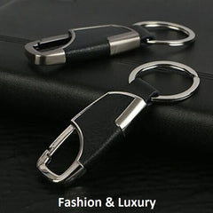 Metallic Key Wallet Leather Keychain Holder Mini Men Car Key