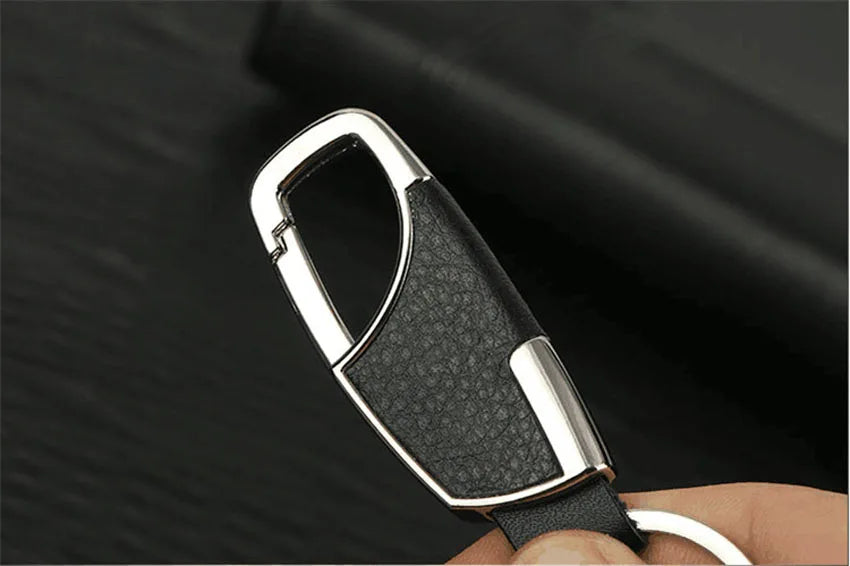 Metallic Key Wallet Leather Keychain Holder Mini Men Car Key