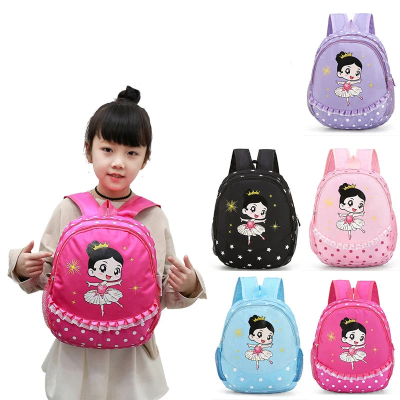 Kids Backpack Girls Dance Latin Ballet Bag Waterproof Nylon Children School Bags