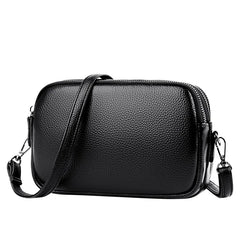 Vintage Leather Shoulder Bags Casual Messenger Shell Purse for Women