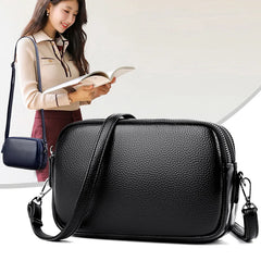 Vintage Leather Shoulder Bags Casual Messenger Shell Purse for Women