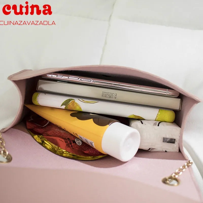 Embroidered Lock Mini Square Bag for Women