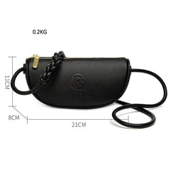 Vintage Leather Saddle Sling Handbag for Women