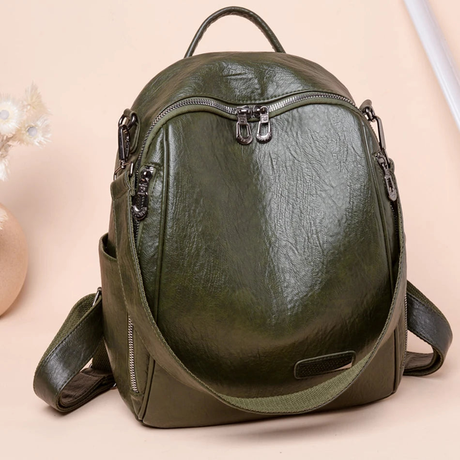 Ladies 3 In 1 Backpack Shoulder Bag Bagpack Academy Bookpack Women Schoolbag