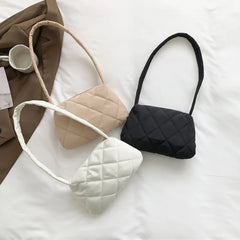 Quilted Top-handle Nylon Bag for Women