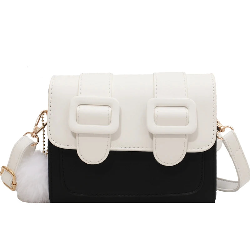 Plush Pendant Crossbody Bag for Women Winter Shoulder Bag