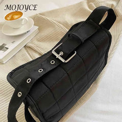 Embroidered Rhombus Flap Handbags with Adjustable Strap