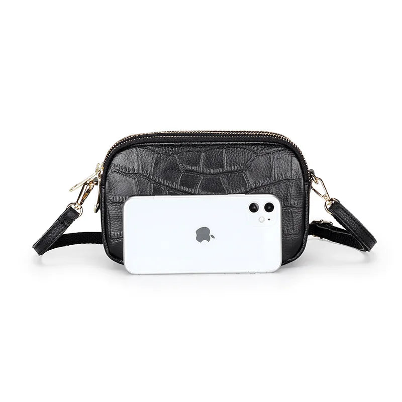 Cow Leather Messenger Bag Women's Crossbody Bag Bolsas