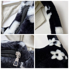 Flower Fluffy Shoulder Bag Autumn Women Bags