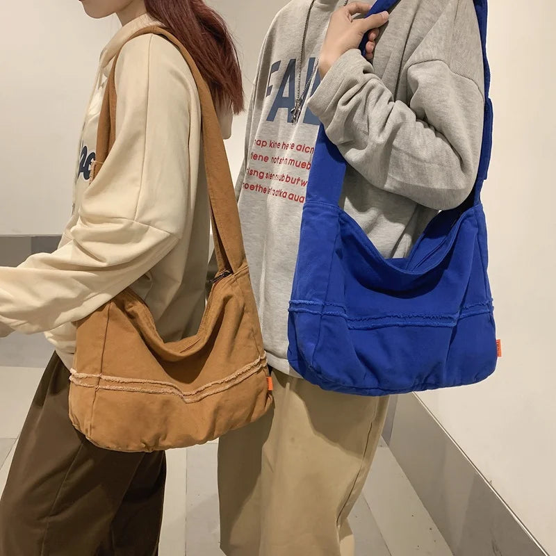 Large Capacity Canvas Messenger Bag for Women and Men