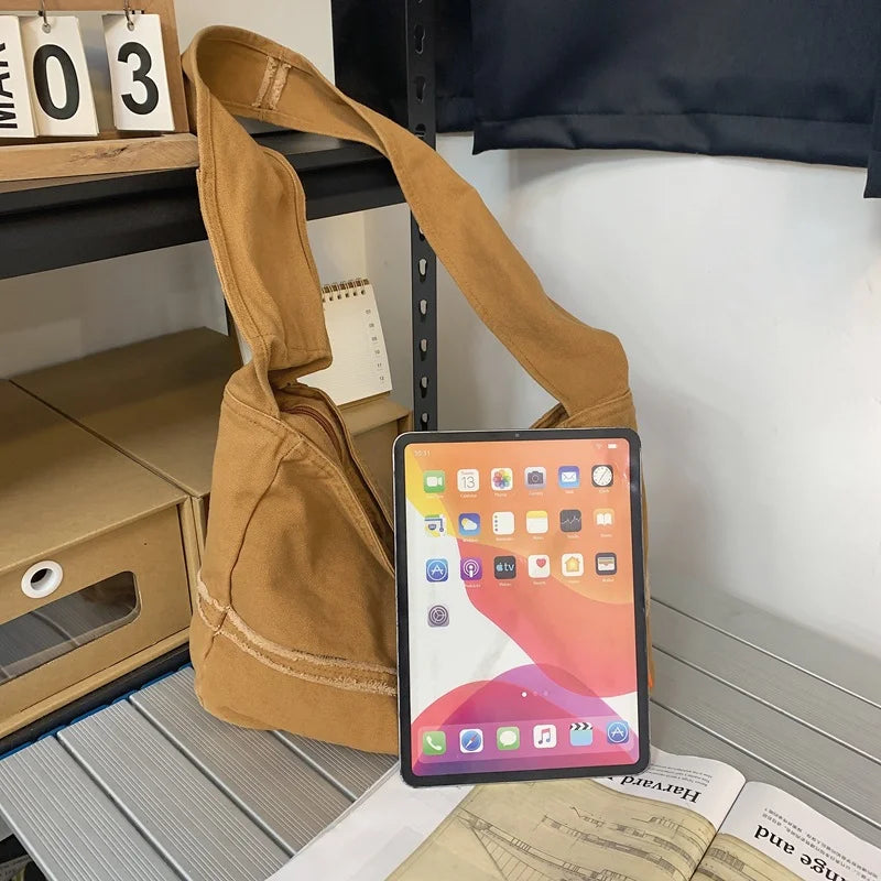 Large Capacity Canvas Messenger Bag for Women and Men