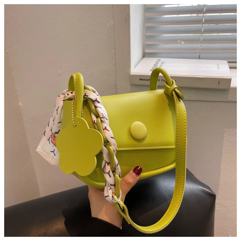 Mini Vintage Ribbon PU Leather Bags 2022New Women's Crossbody Shoulder Bag