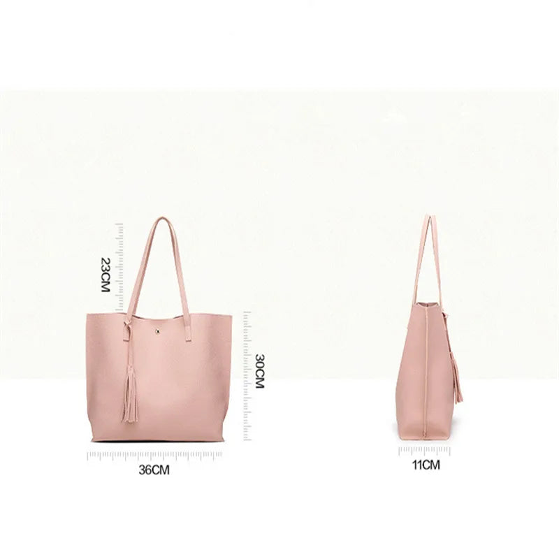 Ladies Tassel Messenger Bag Daily Handbags Large Shoulder Bags