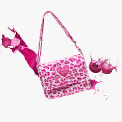 Leopard Pattern Shoulder Bag for Women, Vintage Female Handbag