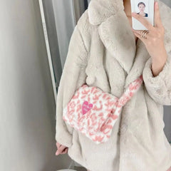Leopard Pattern Shoulder Bag for Women, Vintage Female Handbag