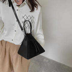 Women's Leather Shoulder Bag High Quality Crossbody Triangle Bag