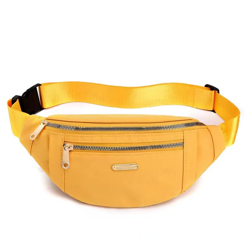 Women's Oxford Cloth Waist Bag Pink