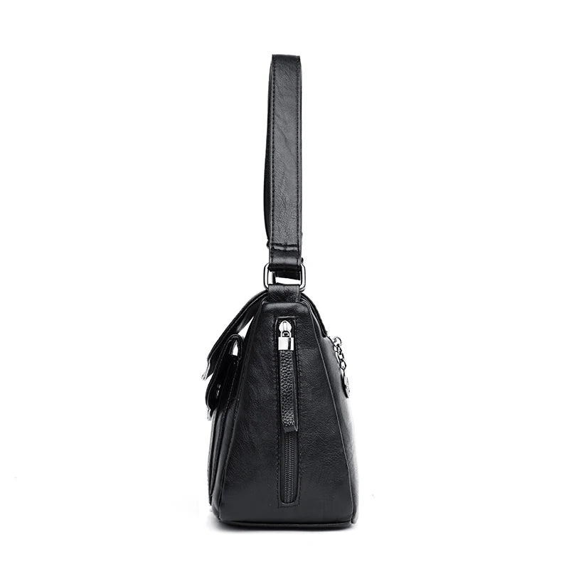 Soft Leather Patchwork Messenger Bag Girl