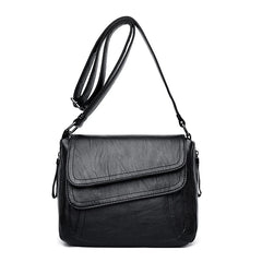 Soft Leather Patchwork Messenger Bag Girl