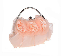 Satin Crystal Clutch Bridal Evening Bag