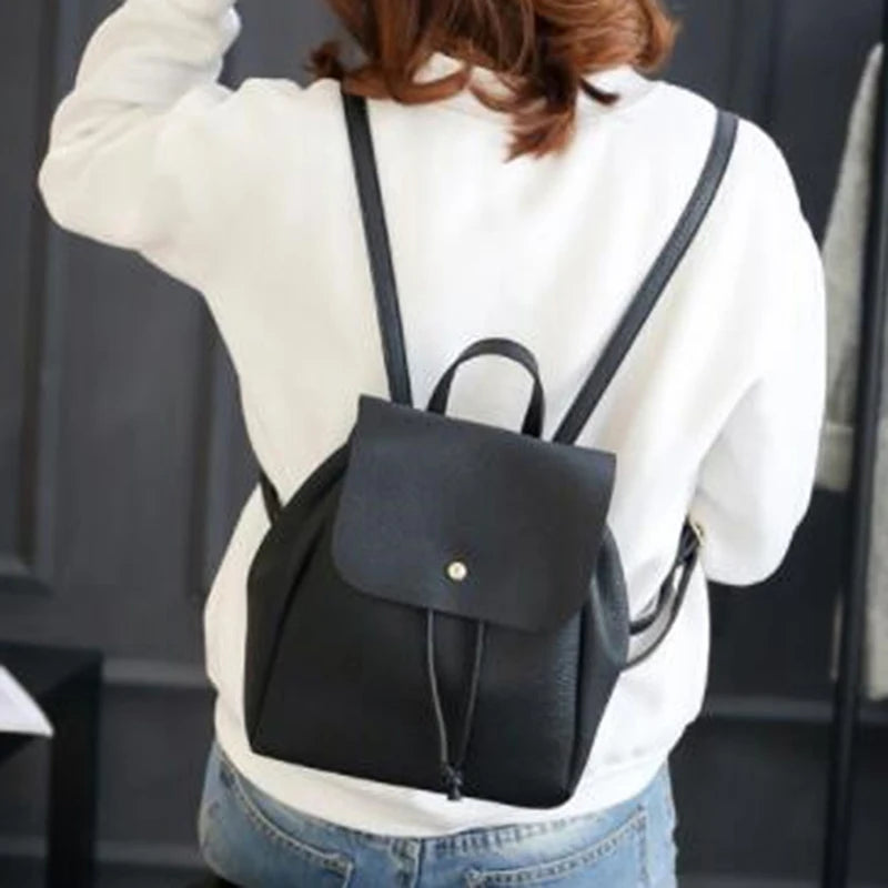 Lady Pu Leather Bag Women Backpack Hight Vintage Backpacks Female Large Capacity