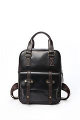 Lady Student Backpack PU Leather Waterproof School Bag
