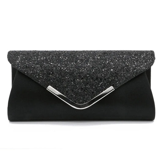 Women Glitter Clutch Wallet Evening Wedding Prom Purse Handbag
