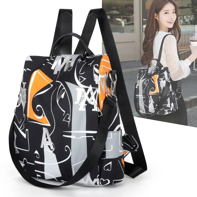Large Capacity Backpack Oxford Cloth Waterproof School Bag For Girls