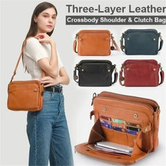 Large Capacity Three Layer Crossbody Bag