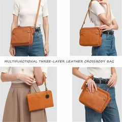 Large Capacity Three Layer Crossbody Bag