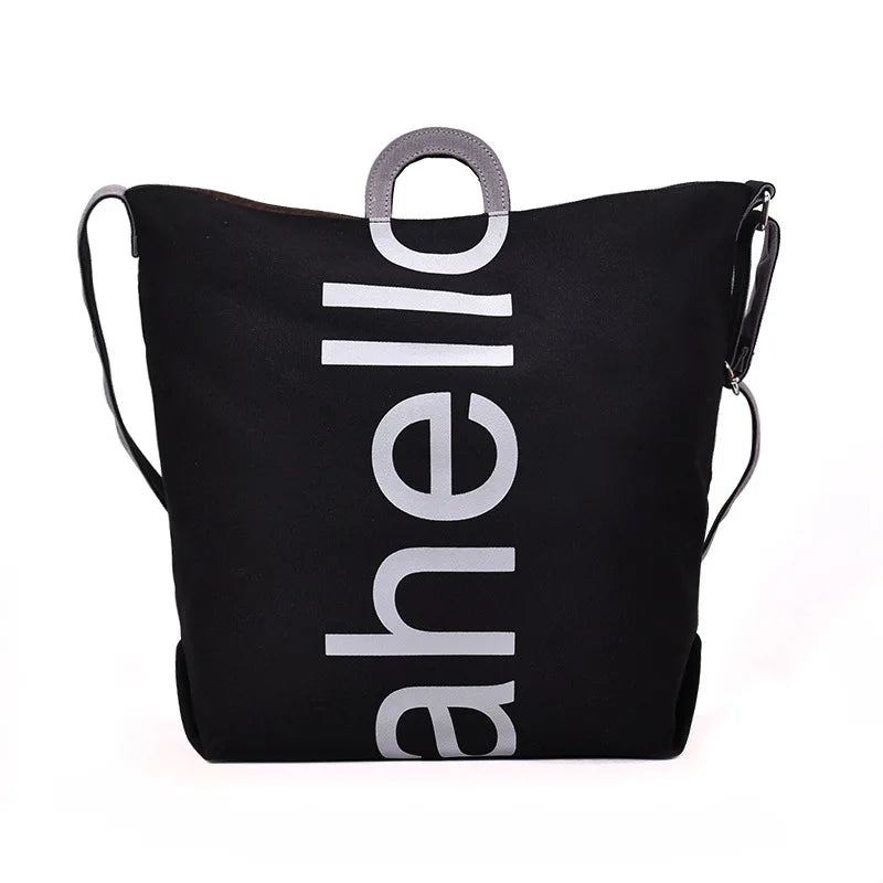 Trendy Letter Crossbody Shoulder Bag Women Large Capacity Handbag
