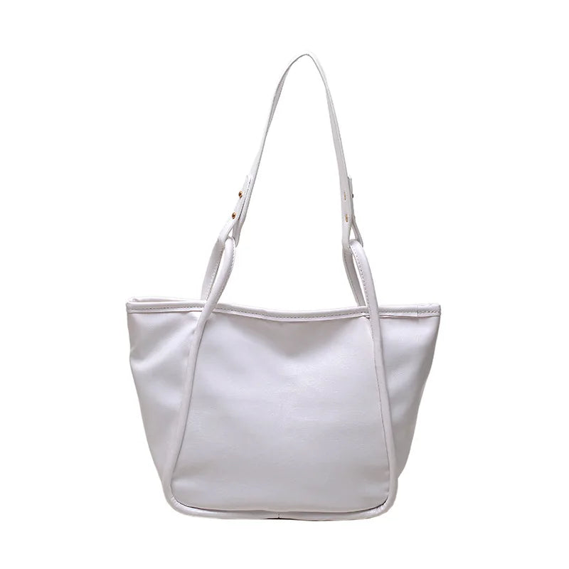 Large Capacity One Shoulder Bag PU Leather Ladies Casual Handbags